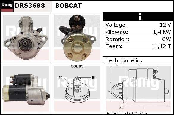 DELCO REMY Стартер DRS3704